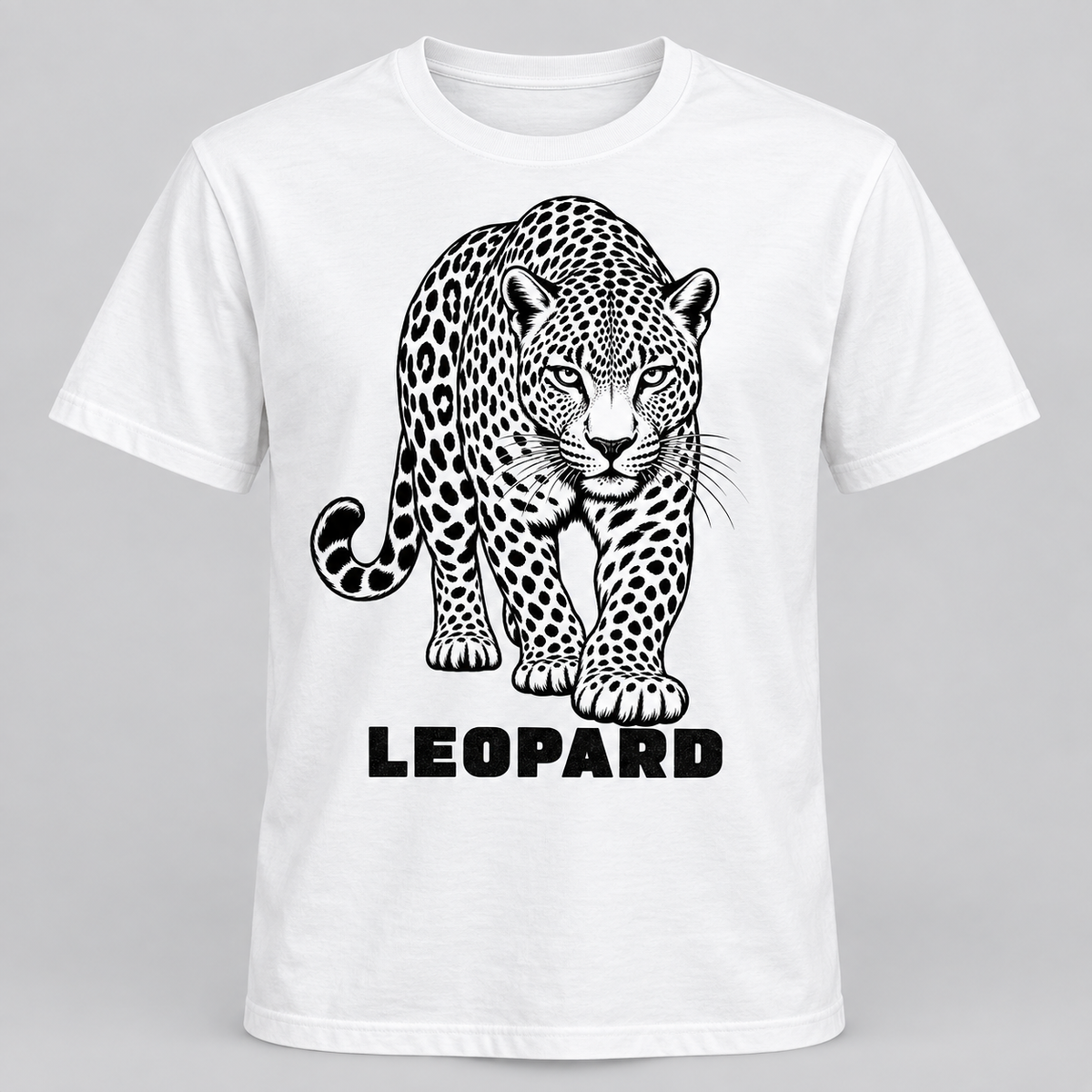 Leopard - Wild Line graphic T-shirt on white