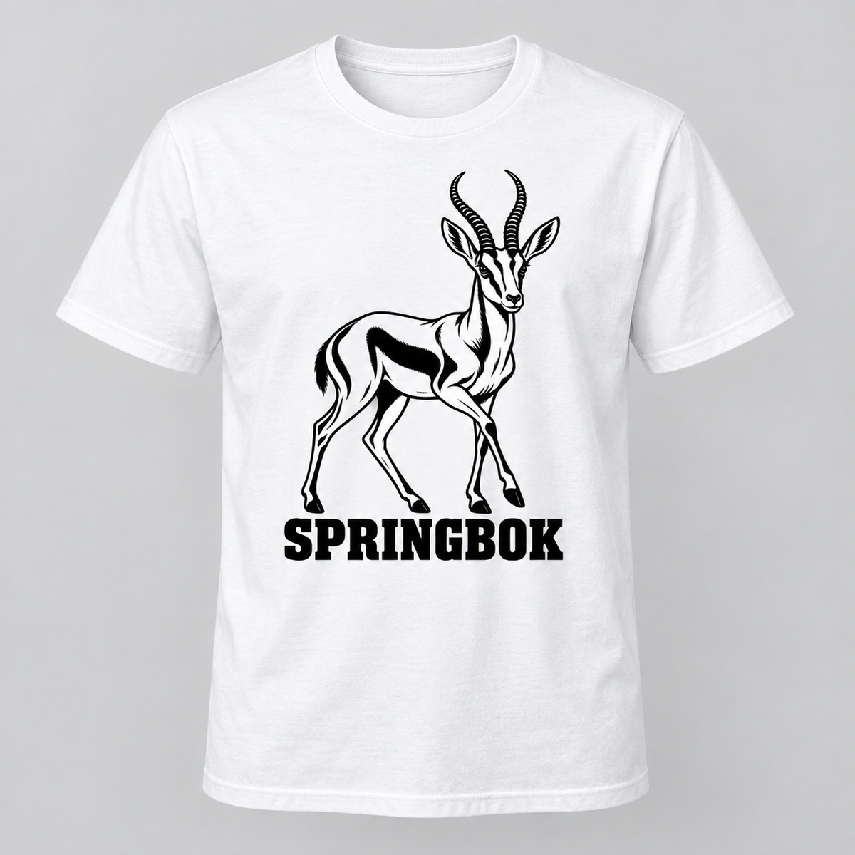 Springbok - Wild Line graphic T-shirt on white