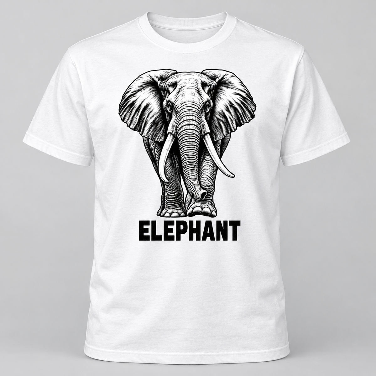 Elephant - Bold Wild graphic T-shirt on white