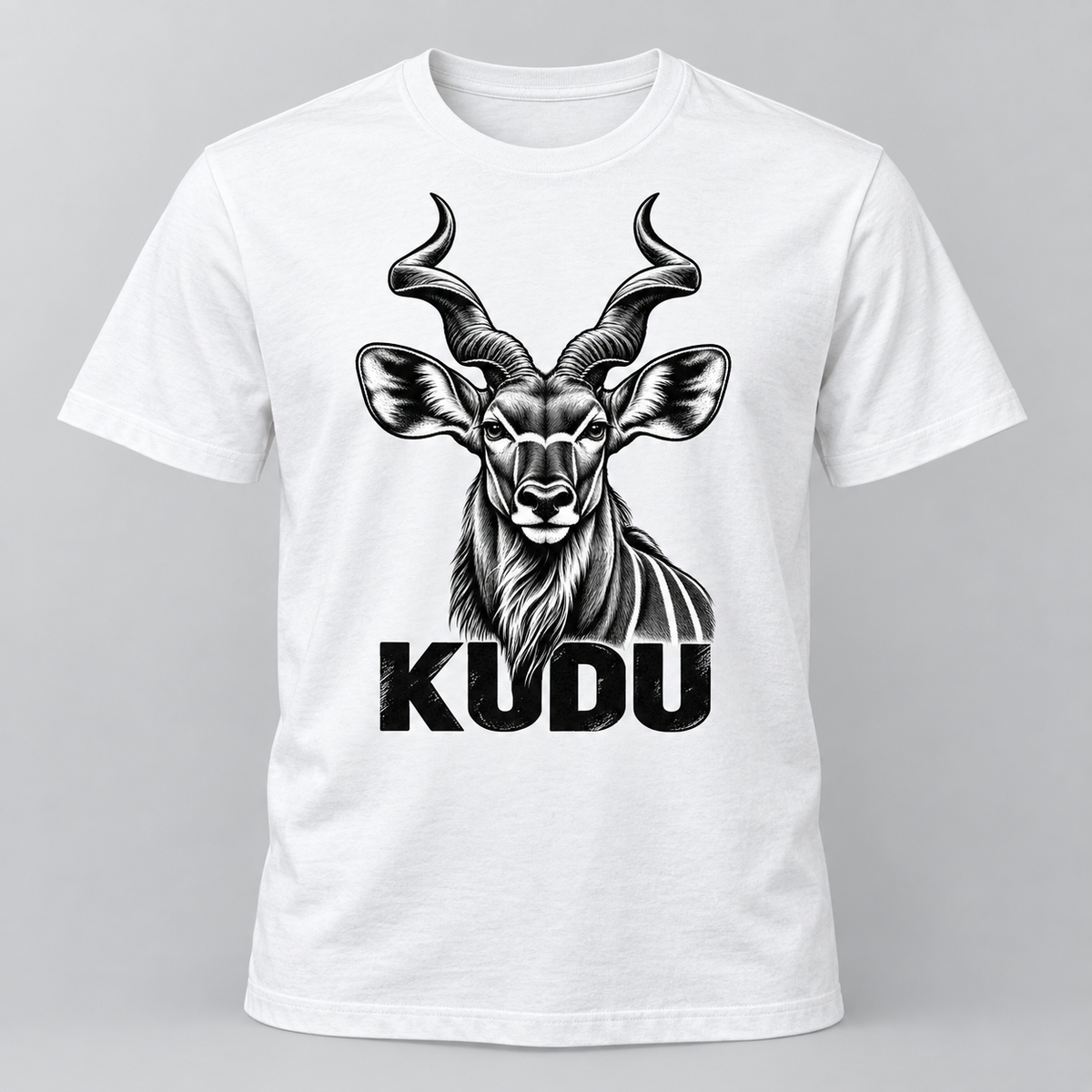 Kudu - Bold Wild graphic T-shirt on white