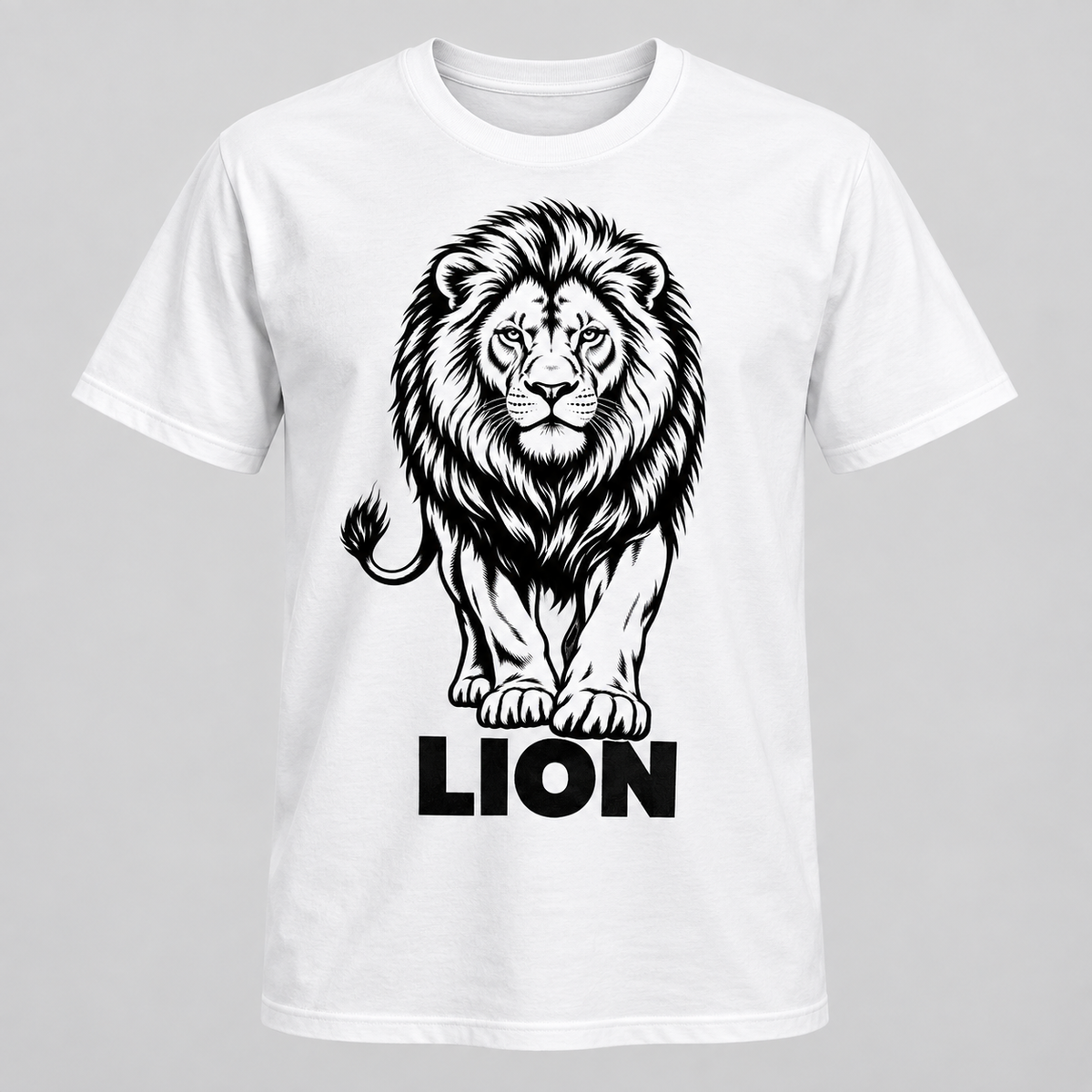 Lion - Wild Line graphic T-shirt on white