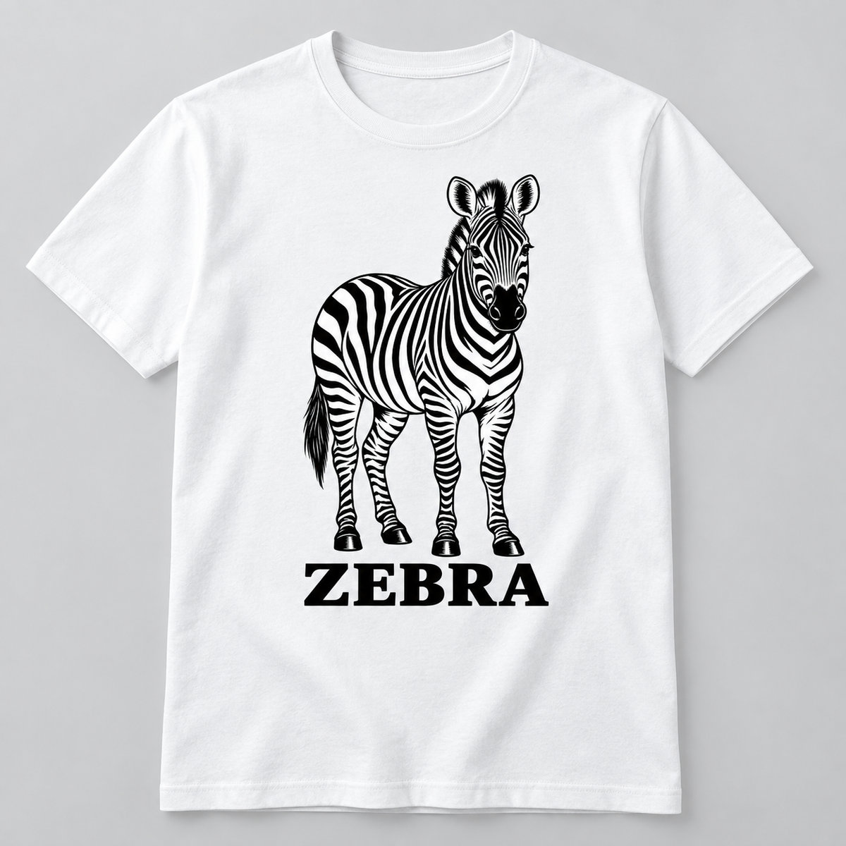 Zebra - Wild Line graphic T-shirt on white