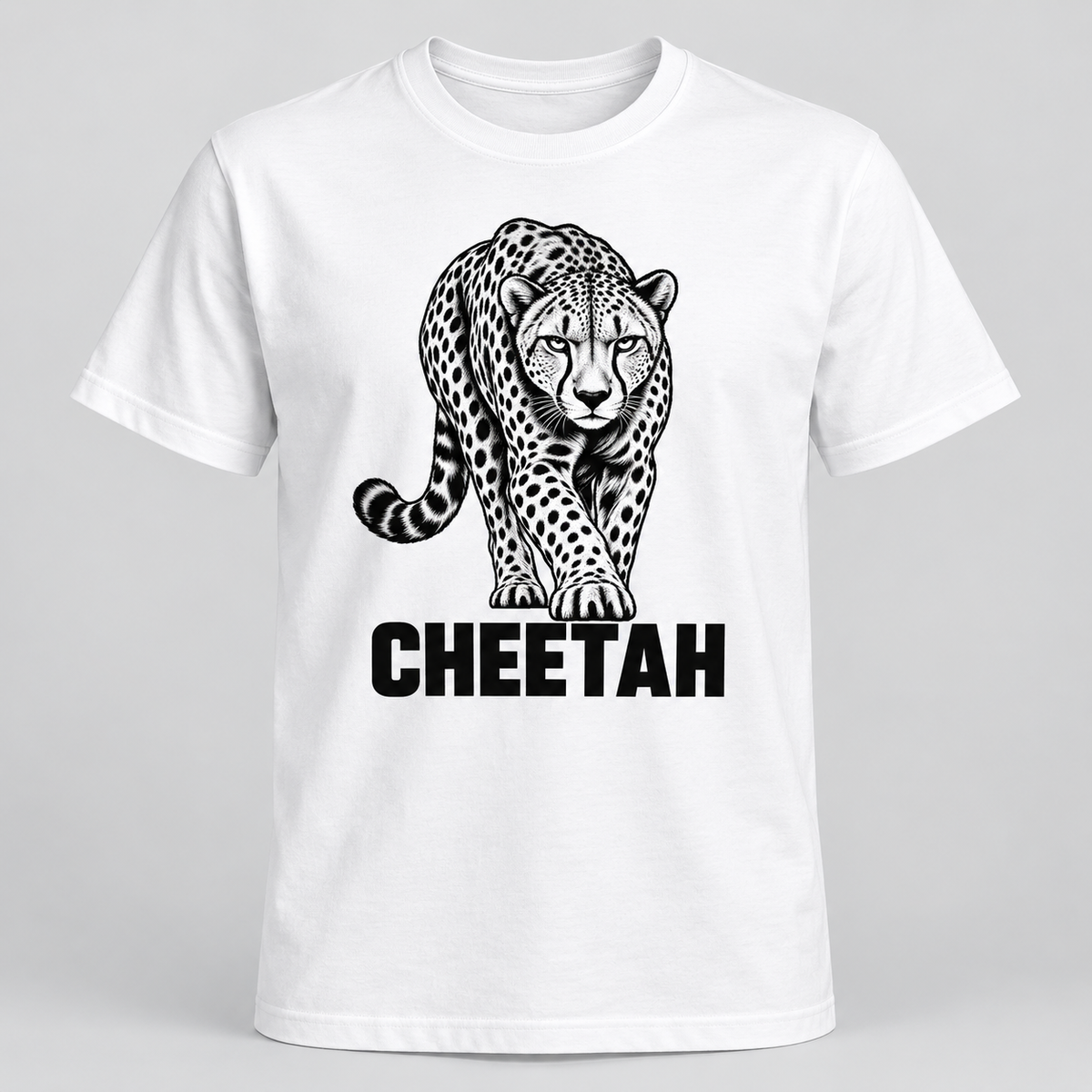 Cheetah - Bold Wild graphic T-shirt on white