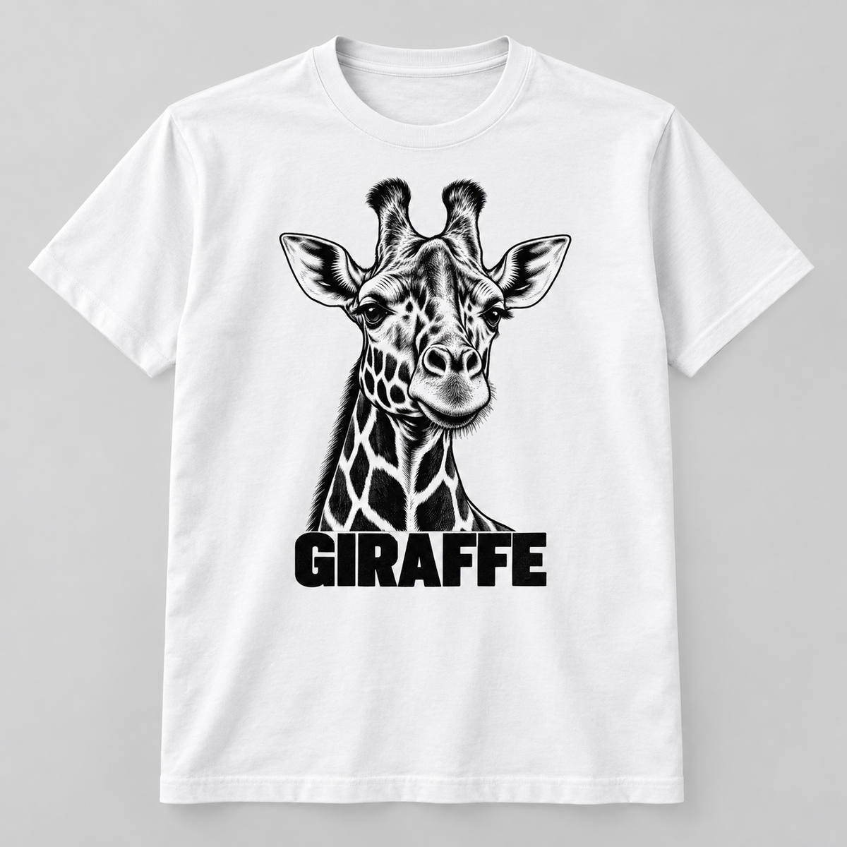 Giraffe - Bold Wild graphic T-shirt on white