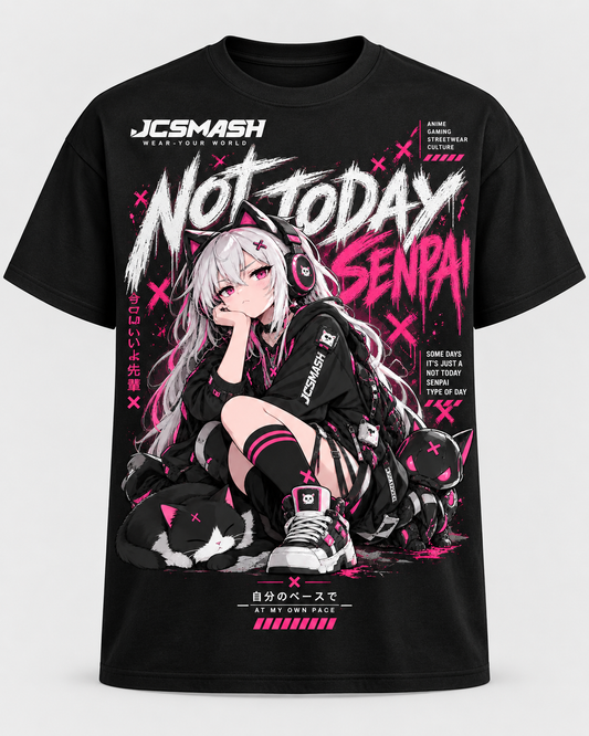 At My Own Pace anime black T-shirt mockup