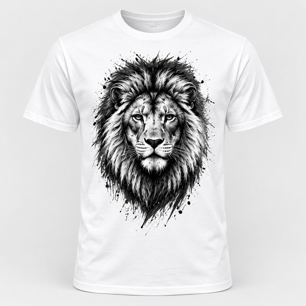 Lion - Ink Strike graphic T-shirt on white