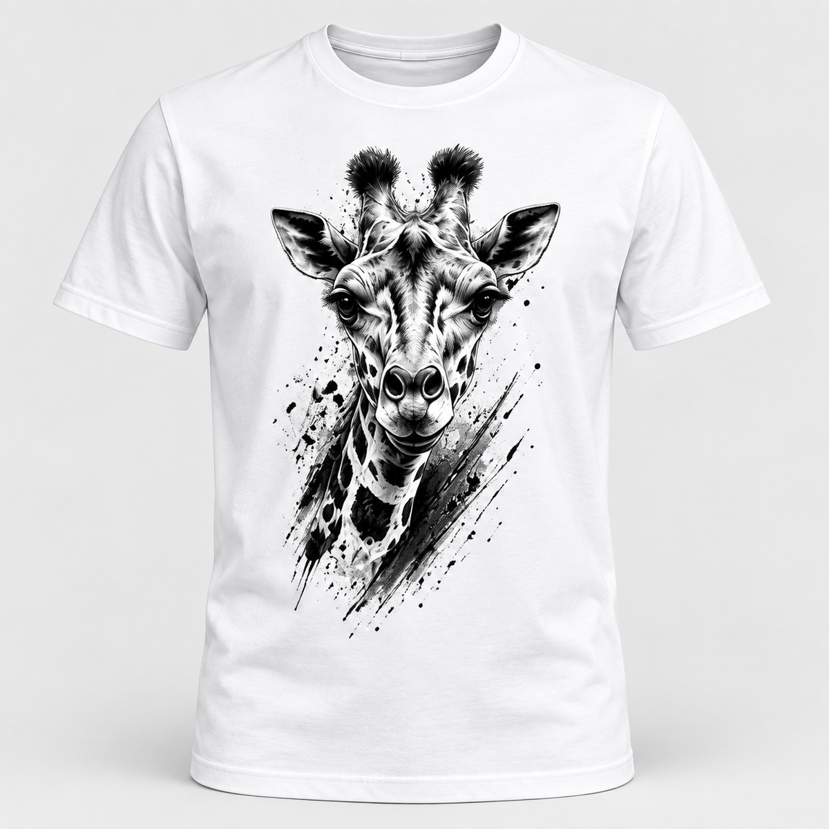 Giraffe - Ink Strike graphic T-shirt on white
