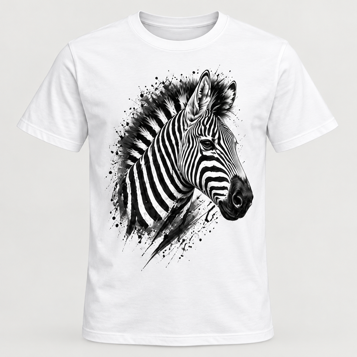 Zebra - Ink Strike graphic T-shirt on white