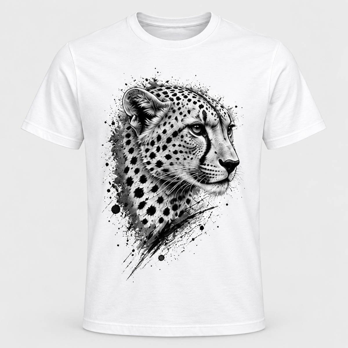 Cheetah - Ink Strike graphic T-shirt on white